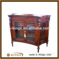 classic antique small cabinet with glass doors
